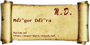 Mógor Dóra névjegykártya